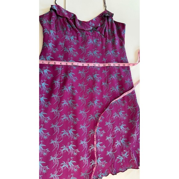 Nanette Lepore VINTAGE Y2K Silk Dress Sz 12P Rhinestone Straps - Picture 6 of 15